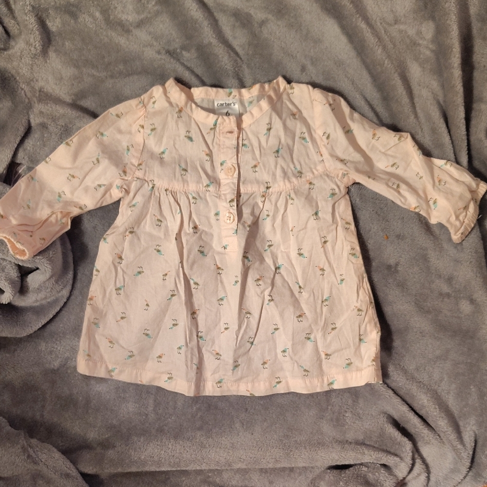 Carter's Light Pink Baby Outfit with Subtle Patterns
